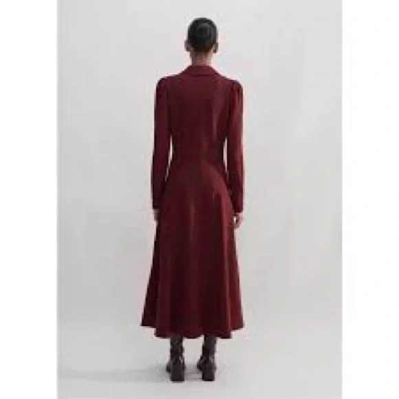 ME+EM Travel Tailoring Zip Front nursing Midi Maxi Dress Ponte Jersey career red - Picture 2 of 13